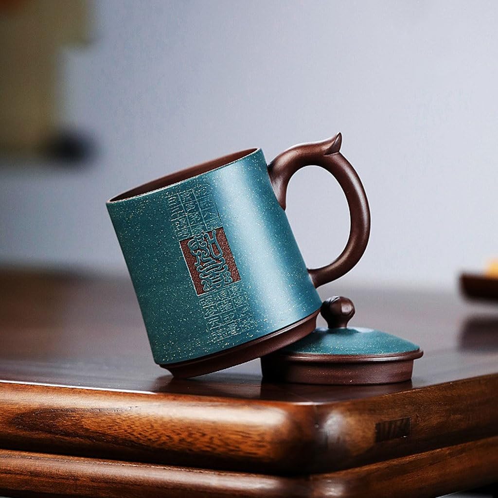 Matcha Filiżanki Domowy Kubek z Uchwytem Fioletowy Piasek Kubek Ręcznie robiony Kubek Do Herbaty 460 ml Popołudniowa herbata Fortune Study Kubek do herbaty Zestaw do herbaty Kubek do herbaty