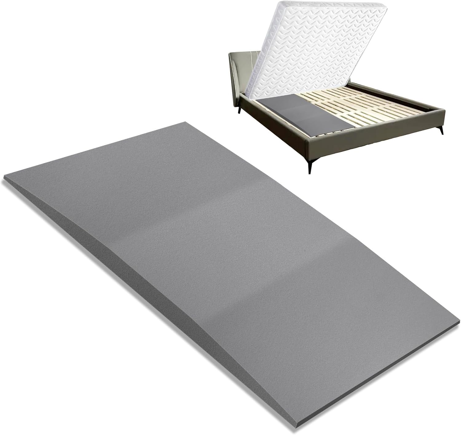 40D Sagging Mattress Support, High Density Foam Bed Boards for Under Mattress, Firm Support Pad to Fix Sagging & Sinking Beds (1”-2” Deep) Extends Bed Pad Life, 47"x24"x2"