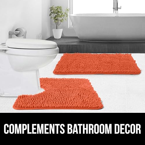 Miniatura 9 de Gorilla Grip - Alfombra de baño de lujo, de felpa, extra suave, duradera y absorbente, lavado y secado a máquina, perfecta para una sola alfombra