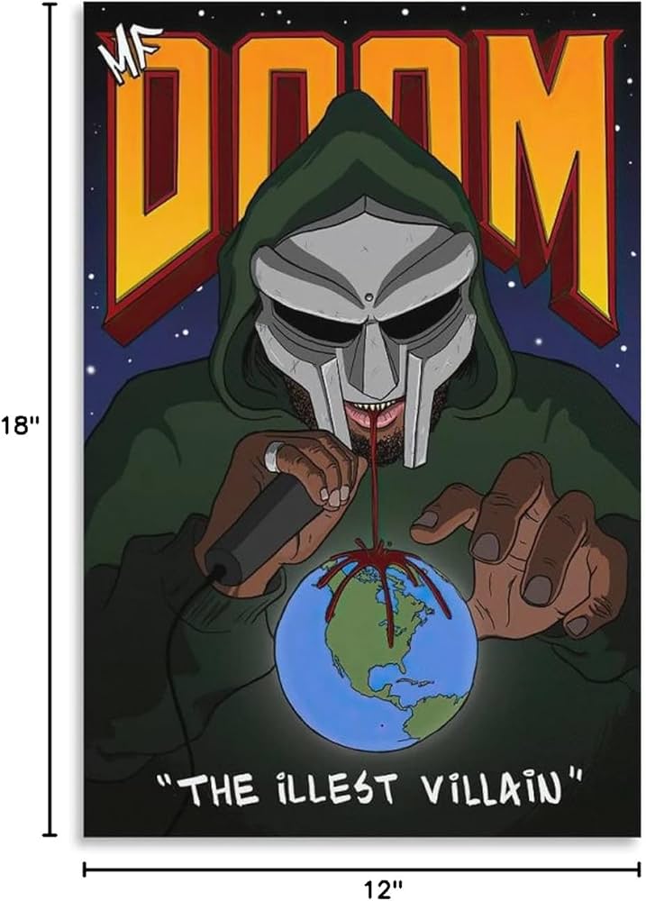Amazon.com: Rapper MF Doom Posters & Prints on Canvas Wall Art