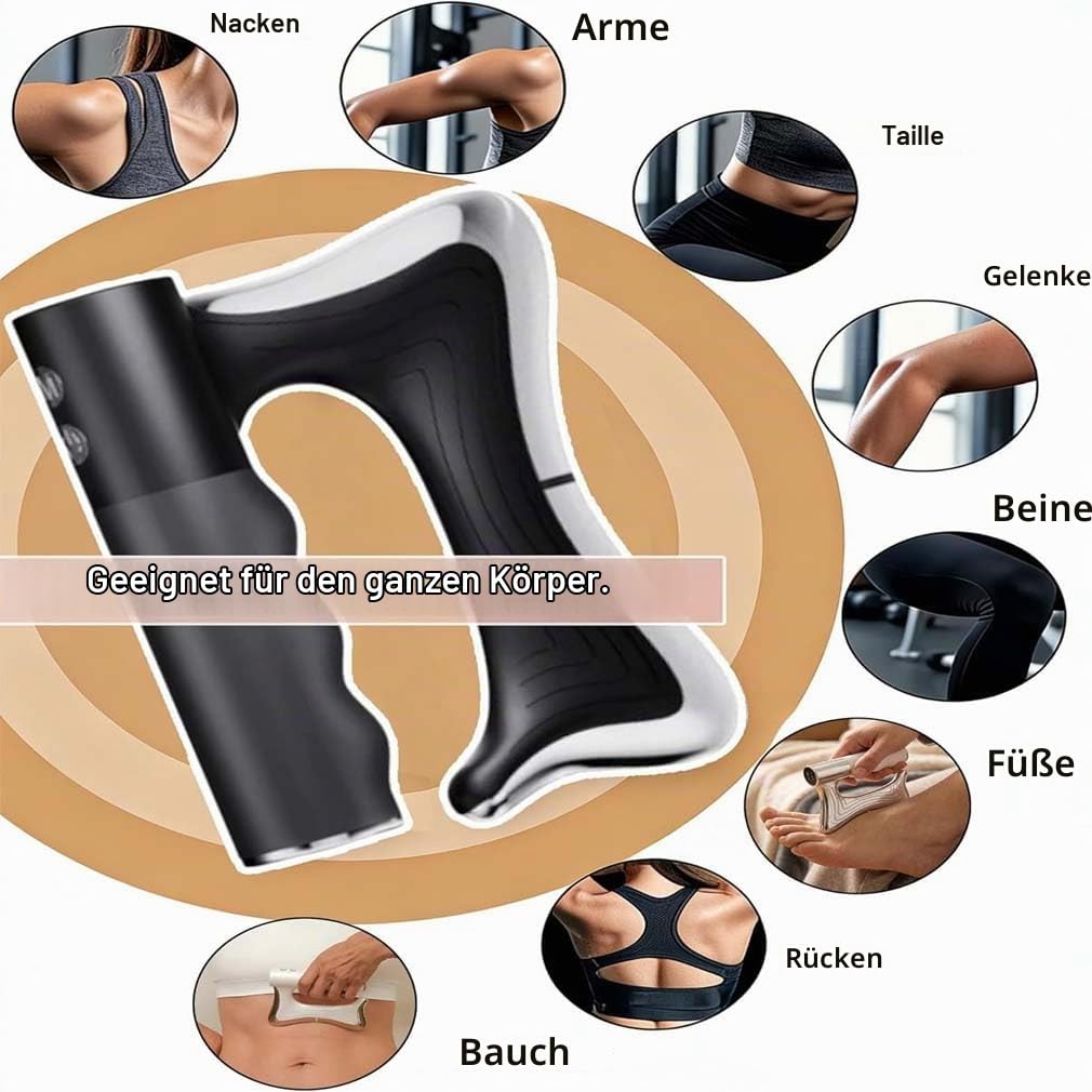Glwria Fascia Massager, 4-in-1-Faszien-Werkzeug Ganzkörperformung, Cellulite Massagegerät, Elektrisches Gua Sha Massagegerät, Muskel Faszien Schaber mit 3 Heiz, 3 Stufen & 3 Modi für Damen Herren