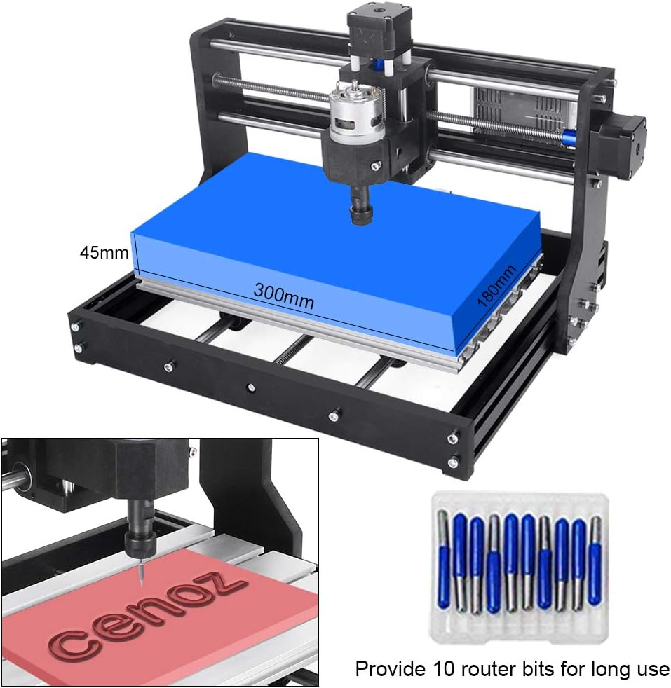 Hоttеѕt Sаlеѕ Cenoz Upgrade CNC 3018 Pro GRBL Control DIY CNC Machine,3 Axis PCB PVC Milling Engraving Machine,Wood Router Engraver XYZ Working Area 300x180x45mm (3018-PRO with extension rod) Frее Shірріng 🛒 Cenoz Upgrade CNC 3018 Pro GRBL Control DIY CNC Machine,3 Axis PCB PVC Milling Engraving Machine,Wood Router Engraver XYZ Working Area 300x180x45mm (3018-PRO with extension rod)