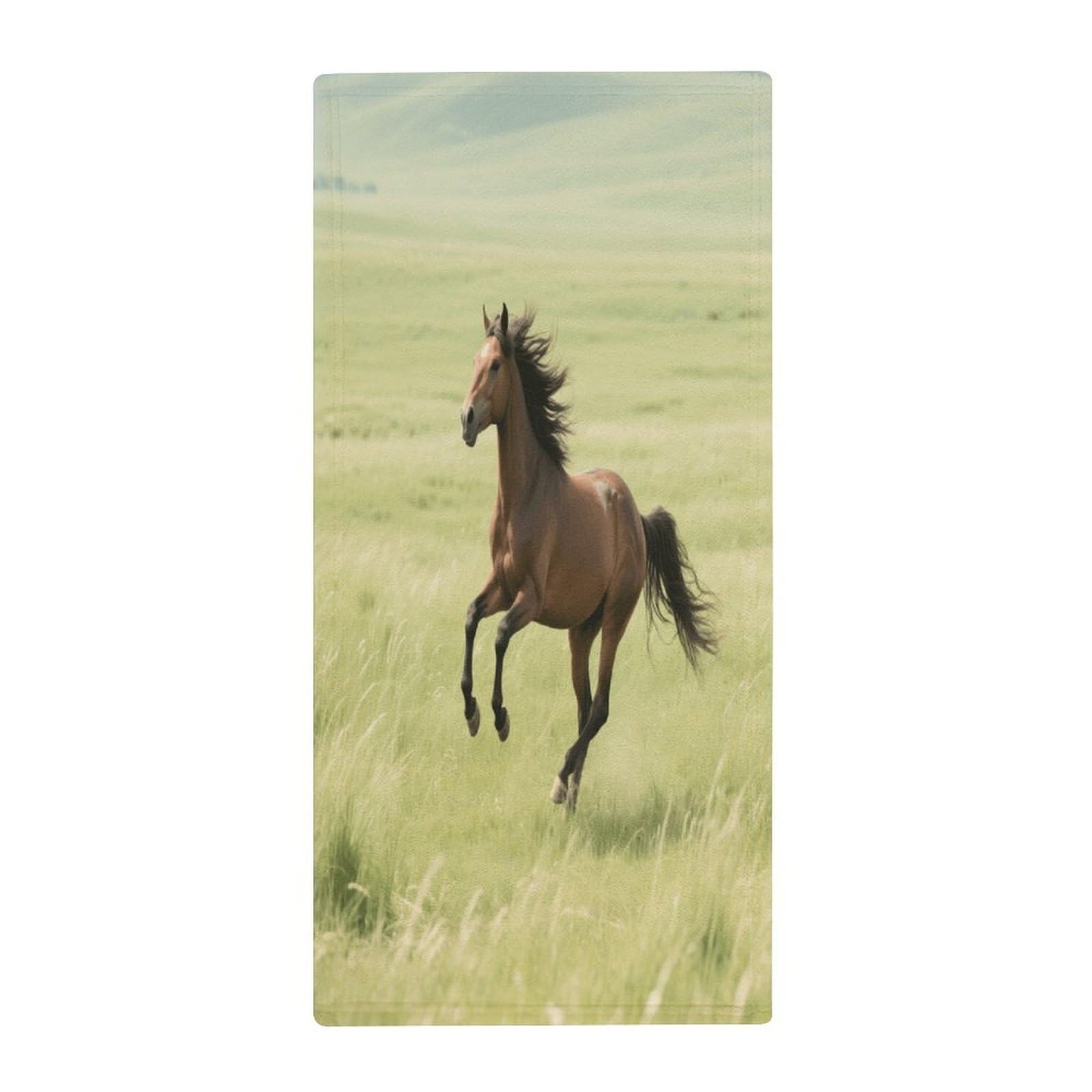 Fekiloot Style Horse Towels For Bathroom, Bath Towels 13.8 X 28.7 Inch, Hand Towel Multipurpose Use As Bath Fitness, Bathroom, Shower, Sports, Yoga Towel