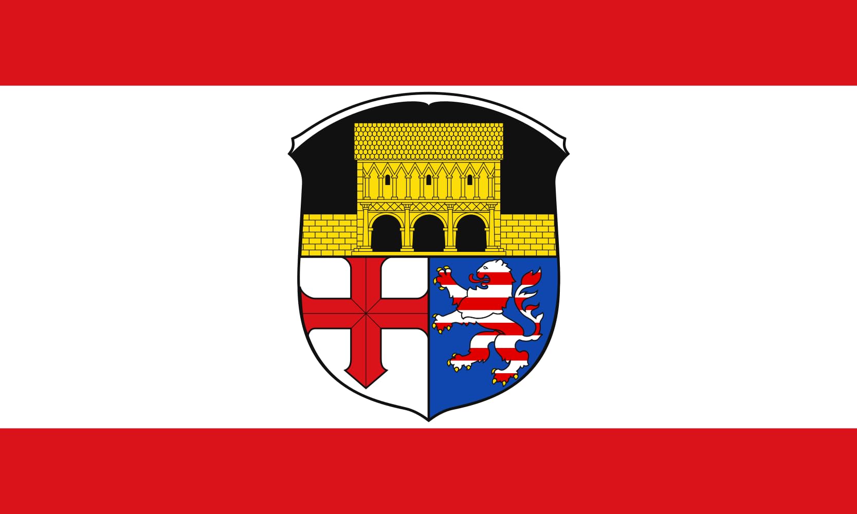Drapeau Lorsch grand format pavillon allemand Hesse Hissflagge pour mât