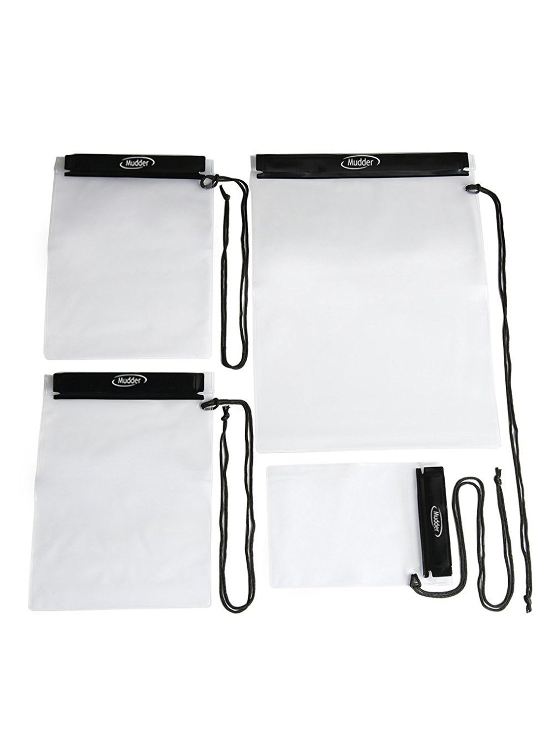 Mudder Waterproof Bags Pouch Case for Map, Camera and Mobile Phone, 4 Pack”