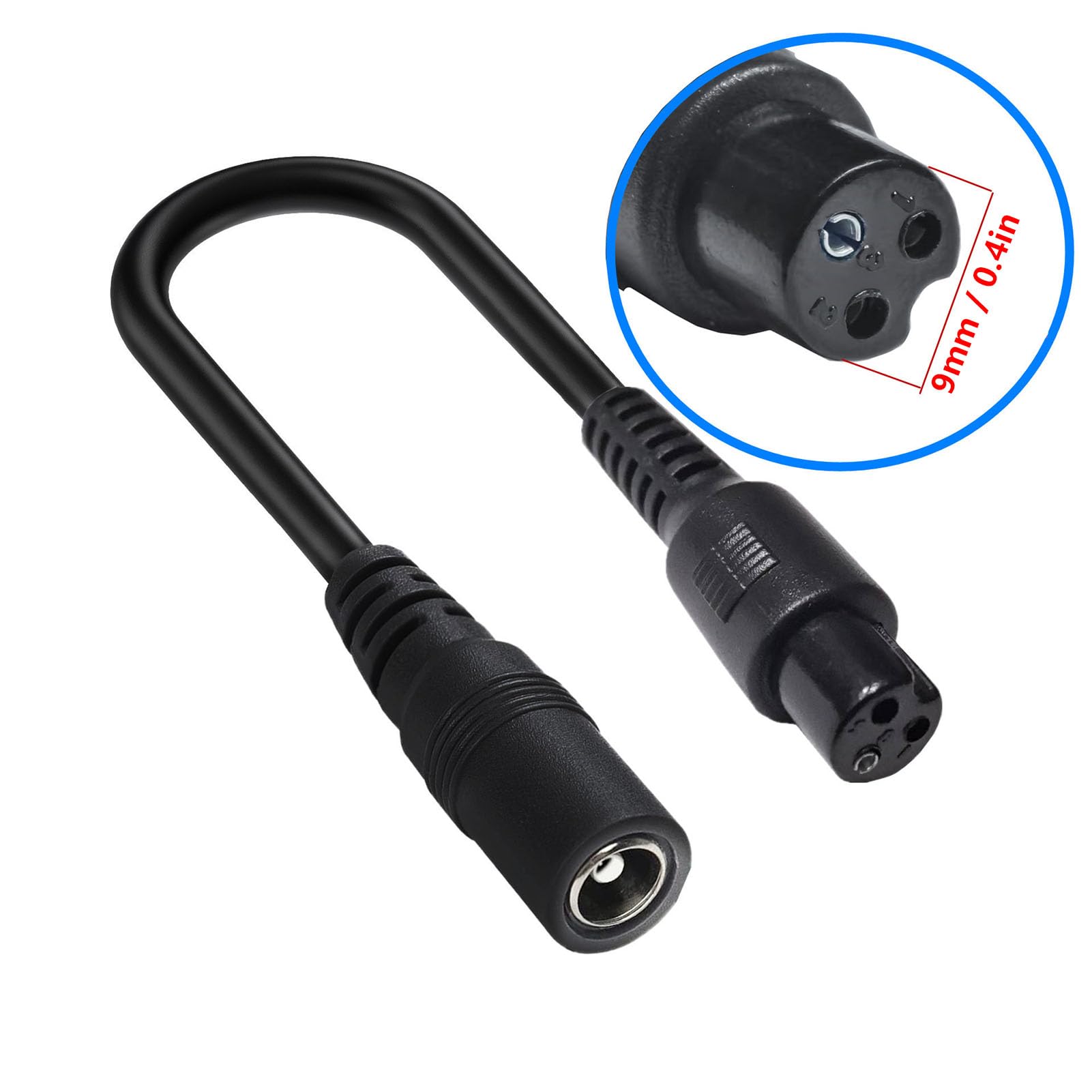 Cavi di Conversione per Caricabatterie di Monopattini Elettrici, Adattatore Maschio-Femmina Multi-Compatibile con PVC Ignifugo e Connettori in Ottone, per Hoverboard,
