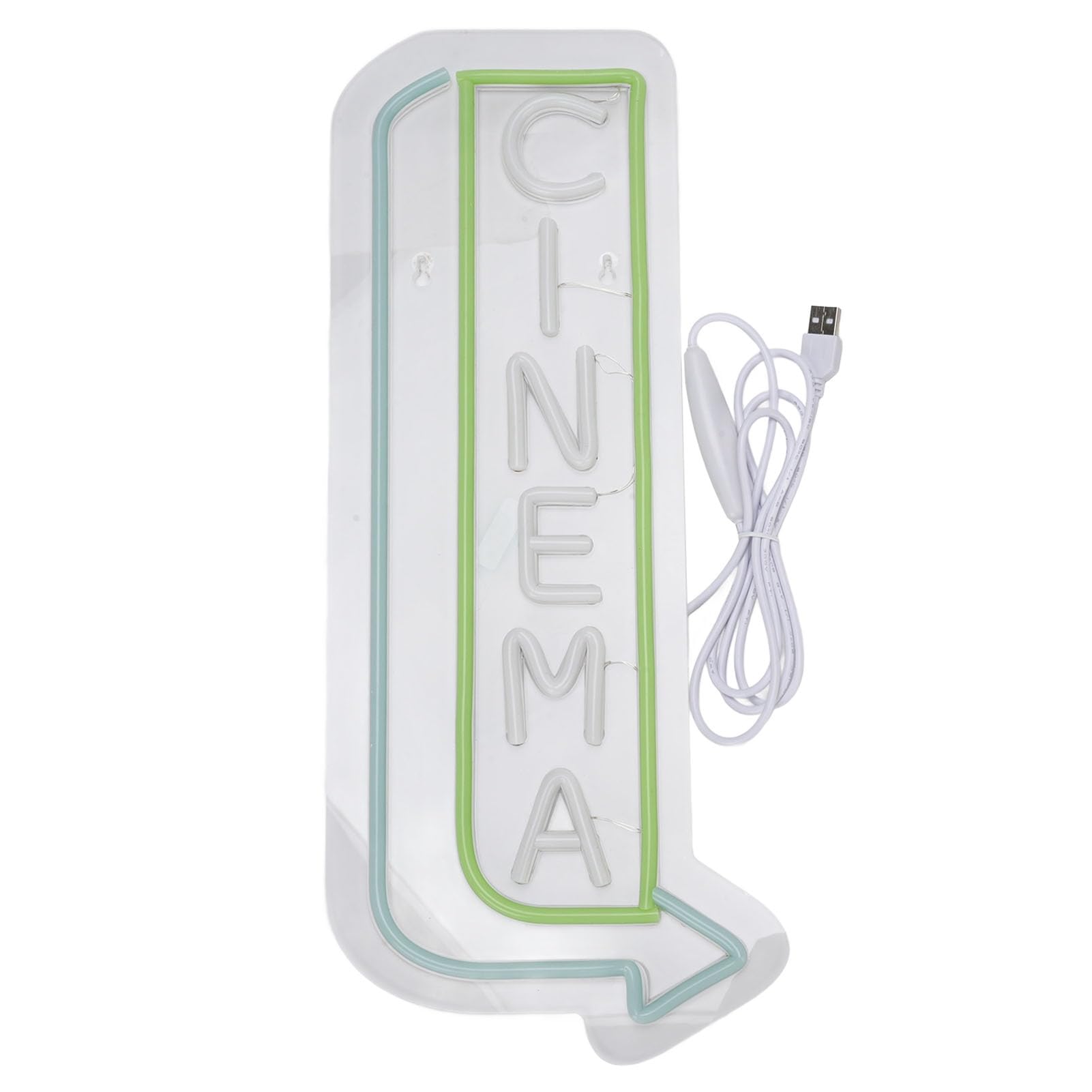 Luocute Cinema Neon Sign, Arrows Neon Light for Wall Decor Movie Teatro Segni a LED Film LED per Home Theater Film Room Decorazione del Negozio Commerciale, Impiccato