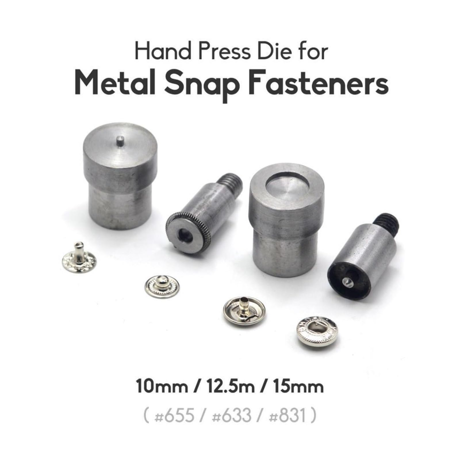 Snap Fasteners Botón Die 1 juego de moldes for troqueles botones con cierres a presión