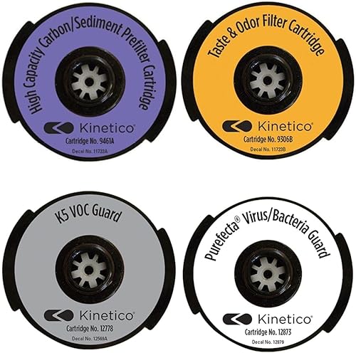 Miniatura 2 de Juego de 4 filtros para Kinetico K5 Pure Ultra (número de pieza 9461 PURPLE, 9306 ORANGE, 12778 SILVER & 12873 WHITE)