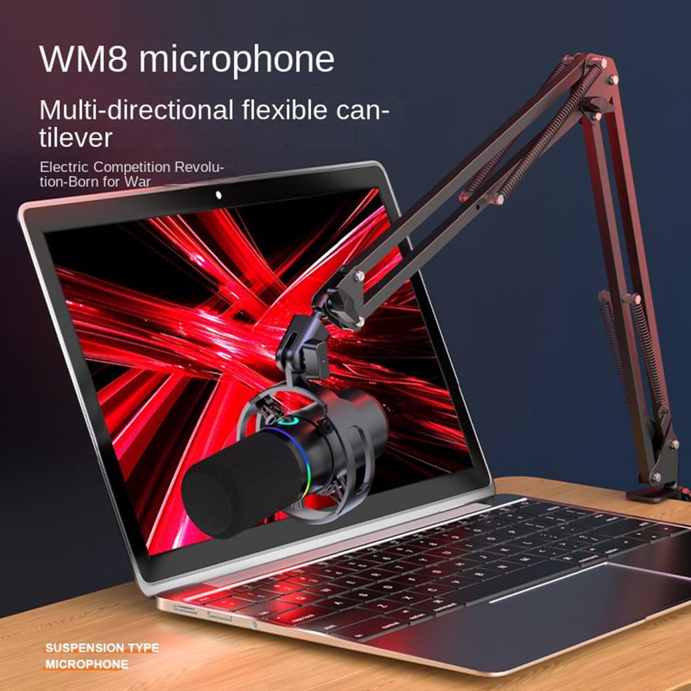 Dynamiczny mikrofon USB XLR z podwójnym stentem nagrywającym do podłączenia karty dźwiękowej komputera do śpiewania na żywo
