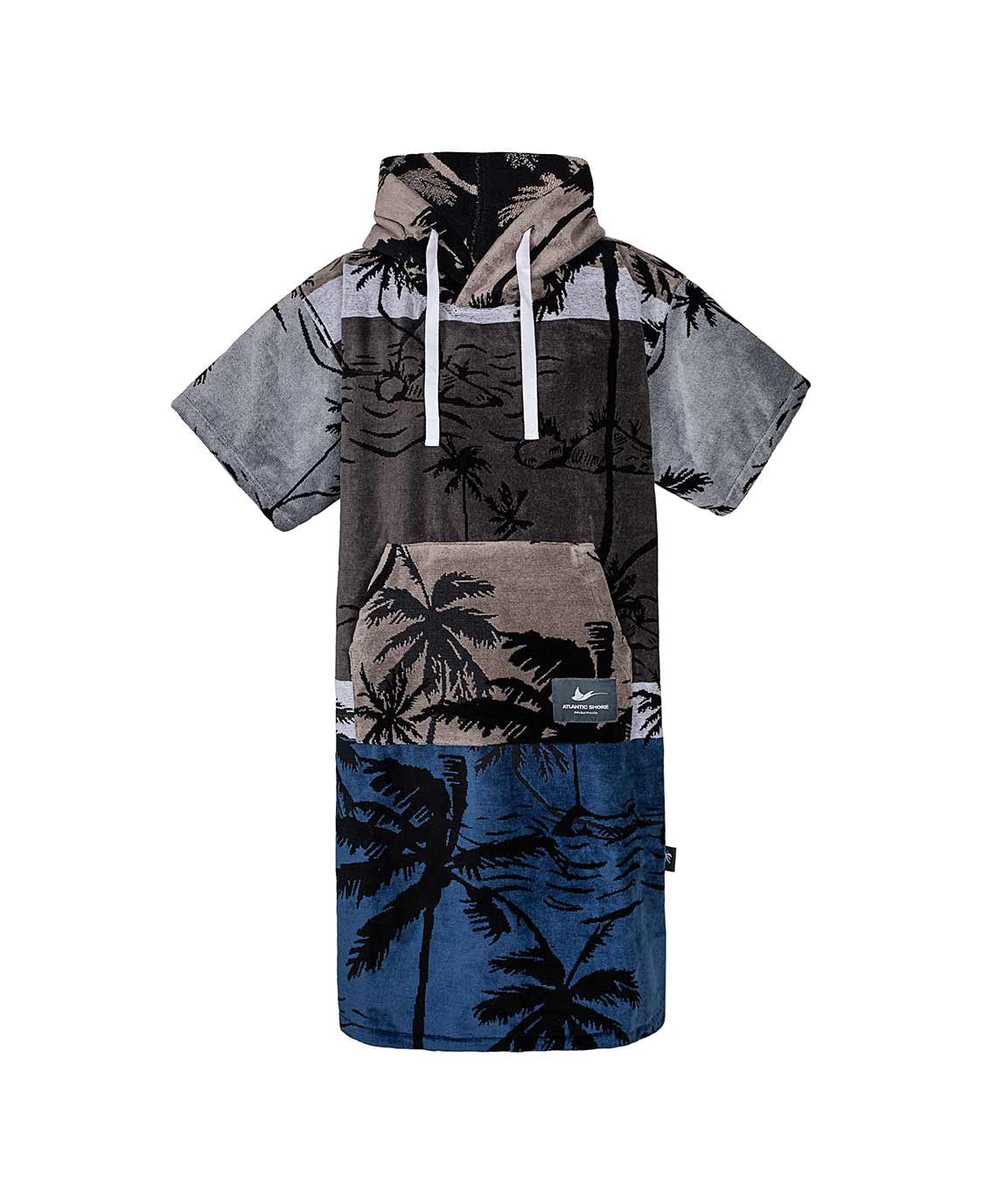 ATLANTIC SHORE | Surf Poncho | Badeponcho mit Kapuze aus 100% Baumwolle | Unisex | Special Editions für Erwachsene