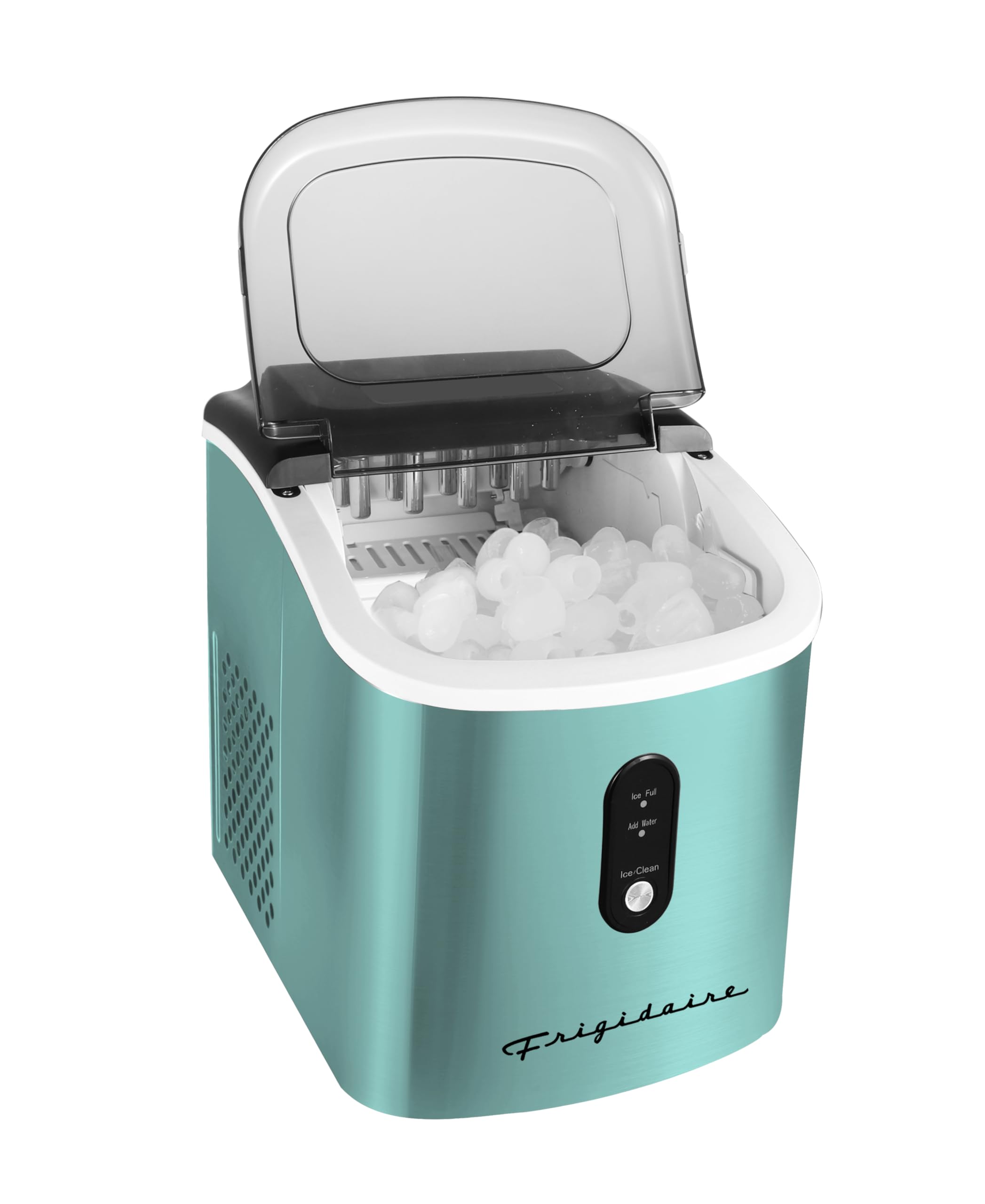 Frigidaire EFIC103 Ice Maker Machine Heavy Duty, 26lb Ice per Day, Blue SS