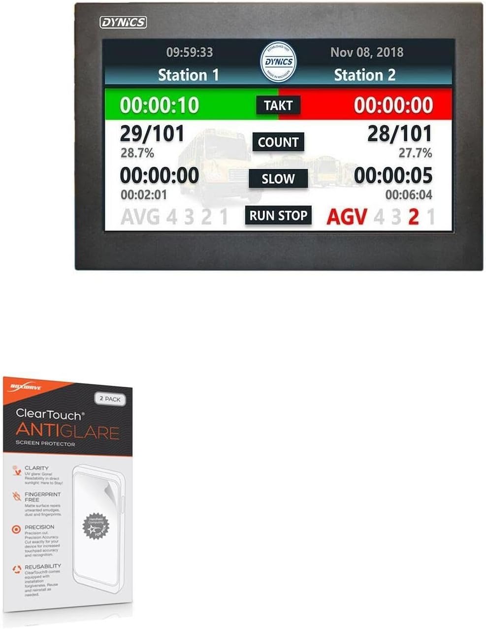 BoxWave Screen Protector Compatible with Dynics SW (15.6in) - ClearTouch Anti-Glare (2-Pack), Anti-Fingerprint Matte Film Skin