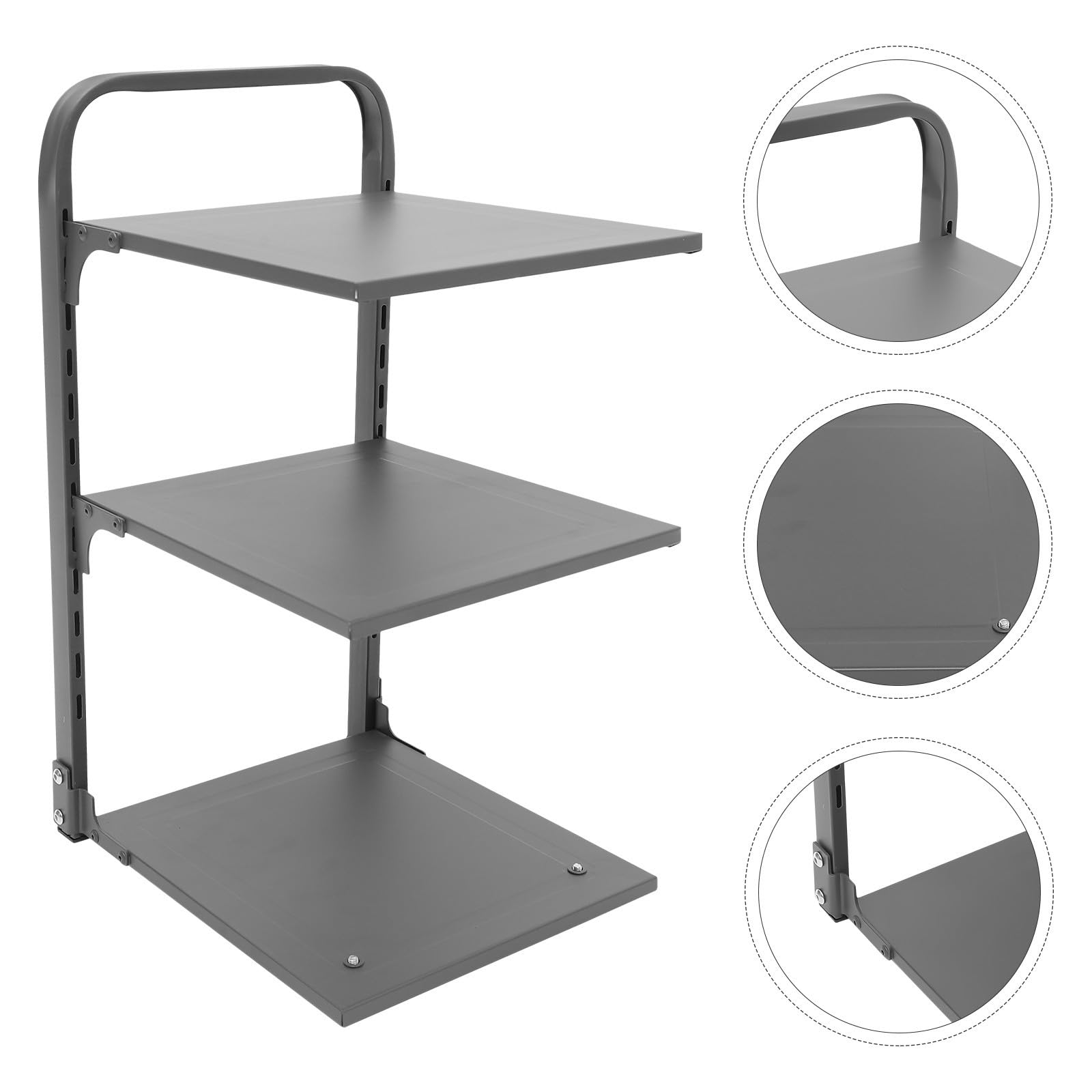 Organizador Estante Resistente y Portátil Plegable de Ollas de Acero al Carbono Rejilla Multifunción Drenaje para Cocina Adecuado para Armarios y Encimeras