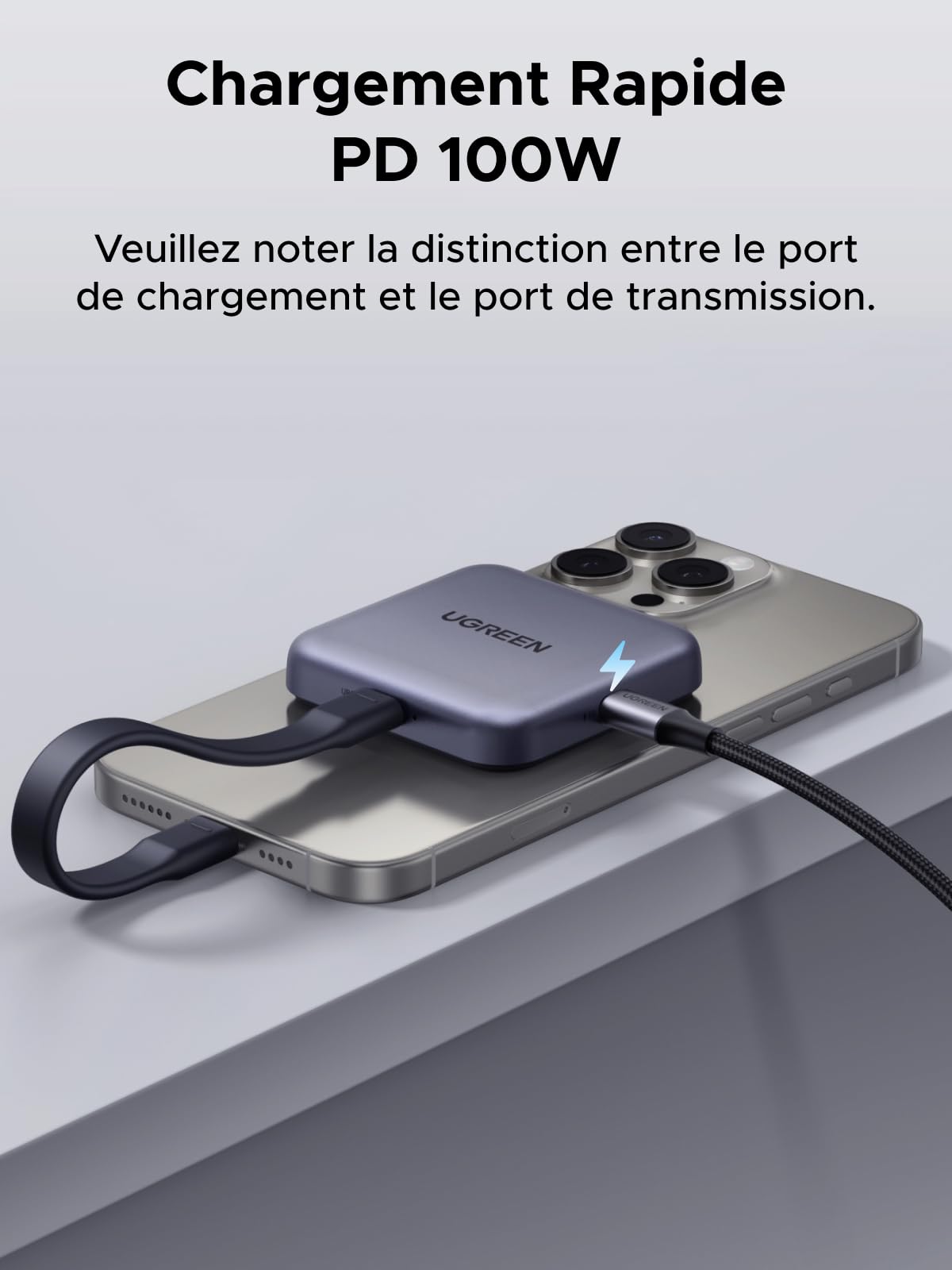 UGREEN Magnétique Lecteur Carte SD 4.0 UHS II 312MB/s Avec PD 100W