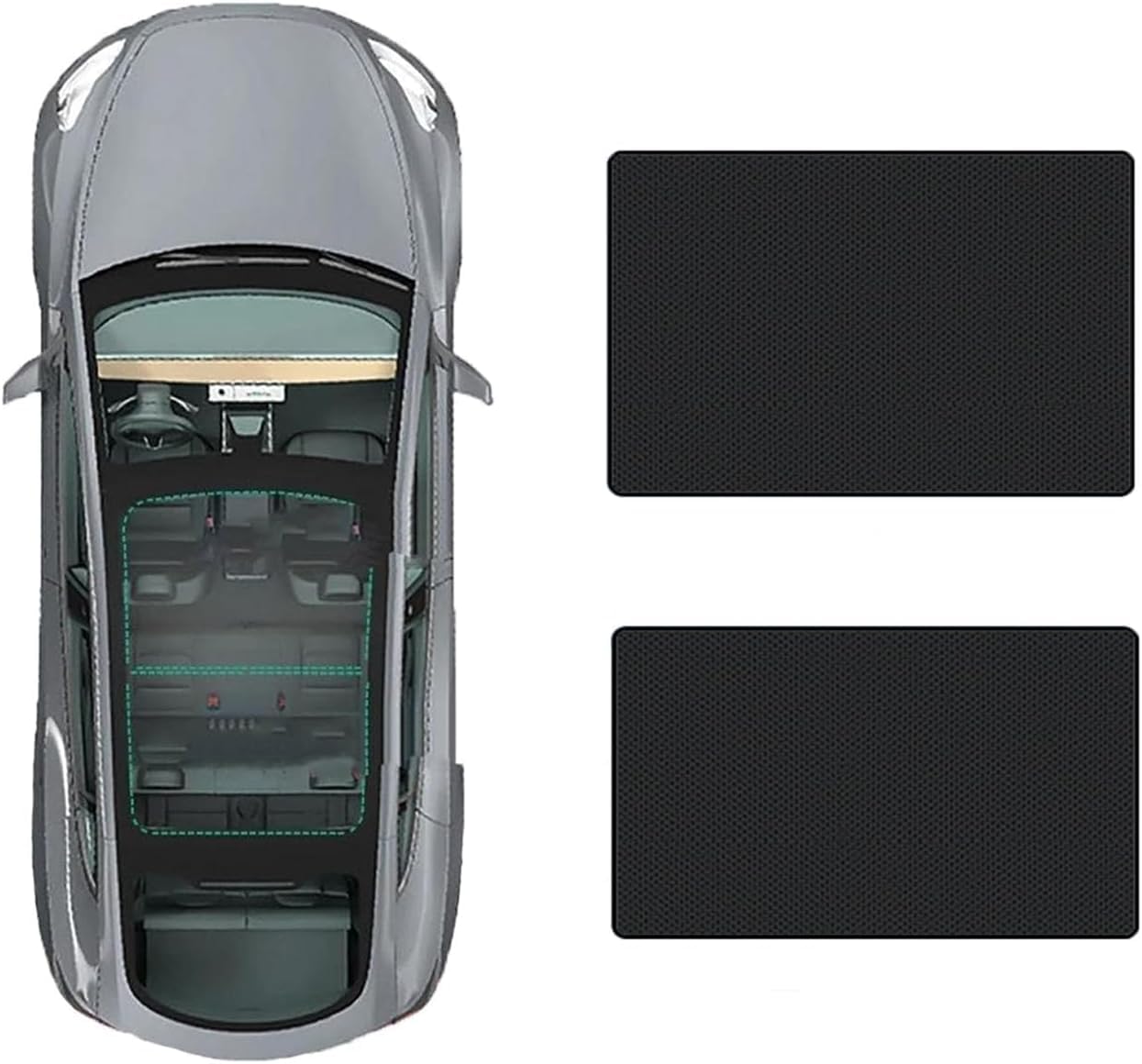 Hefengzcwyldafc Normal 2 Pcs Glass Roof Sunshade For Vw Polo Mk6 Aw1 2018-2023