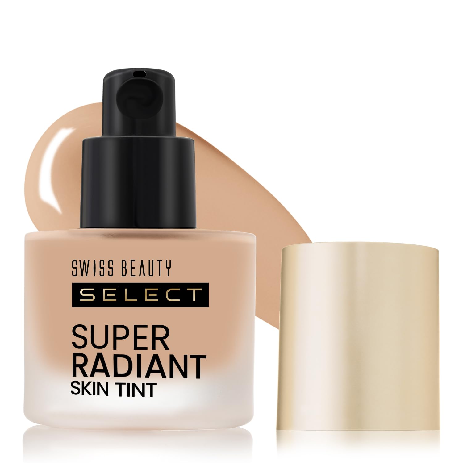Select Super Radiant Hydrating Liquid Skin Tint | With Hyaluronic Acid | Provides Natural, Dewy Glow | Shade- Sand Glow, 30Gm