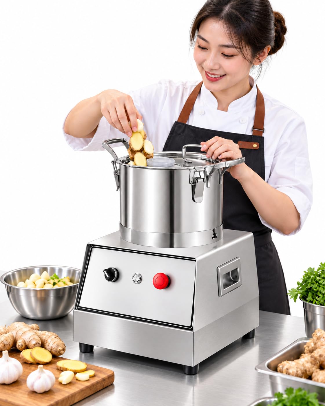 Robot Da Cucina Commerciale, Tritatutto Elettrico In Acciaio Inox 7L
