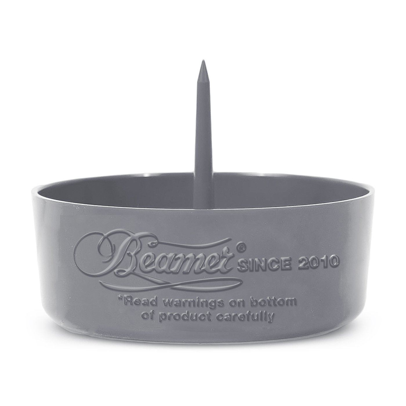 Beamer DePiper Gray Ashtray with Built in Cleaning Poker Spike Tool to Clean out Pipes and Bowls Quickly and Mess Free and Beamer Smoke Sticker
