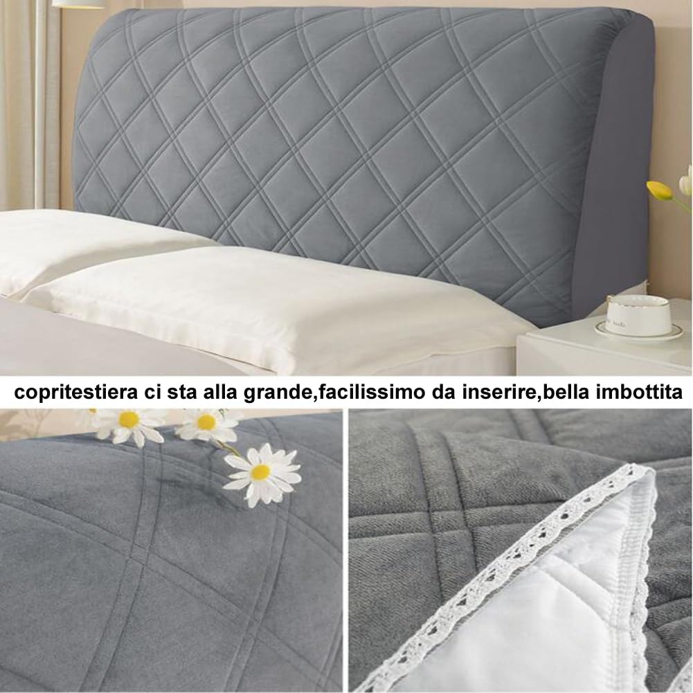 Copertura per testiera letto in velluto, morbida, antipolvere, per testiere da 120 cm