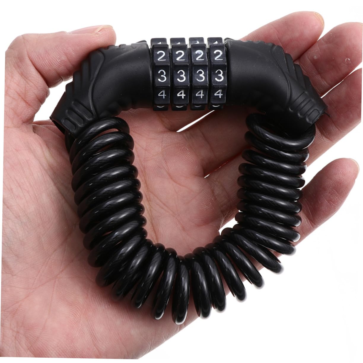 Yardwe 2Pcs Portable Theft Password Lock Cable for Bikes Helmets Durable Steel Wire Security for Outdoor Use