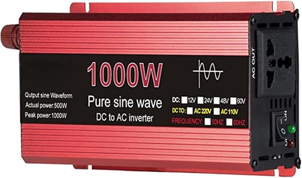 Power Inverter 1000W Pure Sine Wave Power Inverter DC 12V 24V to AC 220V 110V Voltage Converter with Universal Socket Car Inverter ,12v 220v