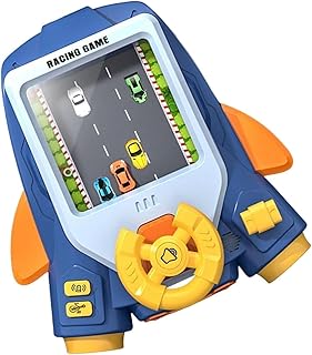 لعبة محاكاة سباق بتصميم طارة دركسيون، تحتوي على 11 وضعًا و11 أغنية موسيقية للاطفال بعمر 3 سنوات فما فوق