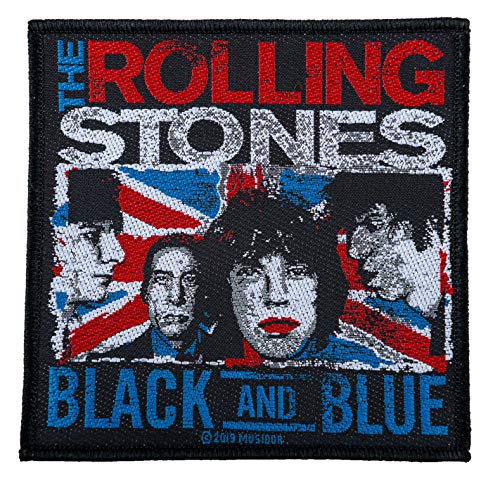 The Rolling Stones Écusson noir et bleu tissé et sous licence Cover