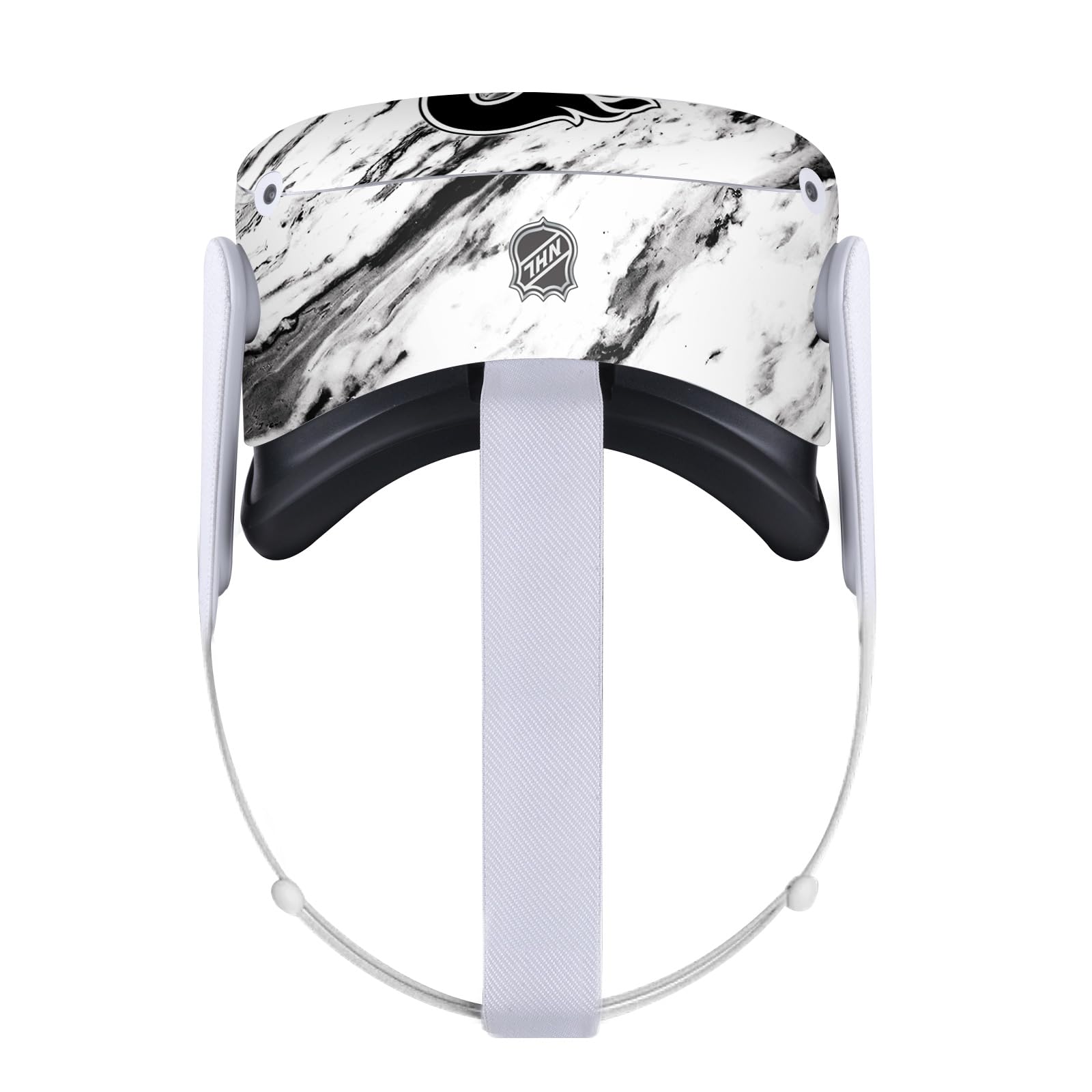 Head Case Designs Officially Licensed NHL Marble Calgary Flames Vinyl Sticker Skin Decal Cover Compatible with Meta Quest 2