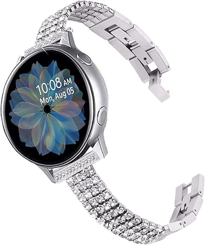 DEALELE Correas compatibles con Samsung Galaxy Watch 66 Classic  55 Pro  44 Classic  3 1.614 in  Active 2, correa de repuesto de metal de acero
