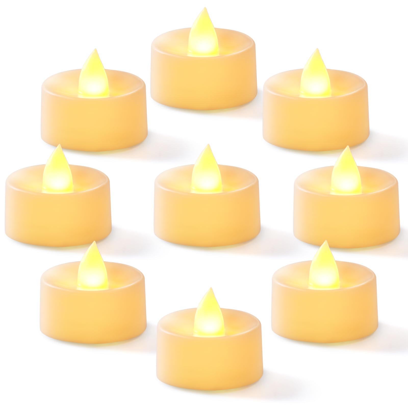 Homemory - 100 LED Flameless Candles Battery Operated - Fake Electric Candles Over 200 Hours for Votive Tea, Halloween, Offering, DIY, Wedding Centerpieces, Funeral