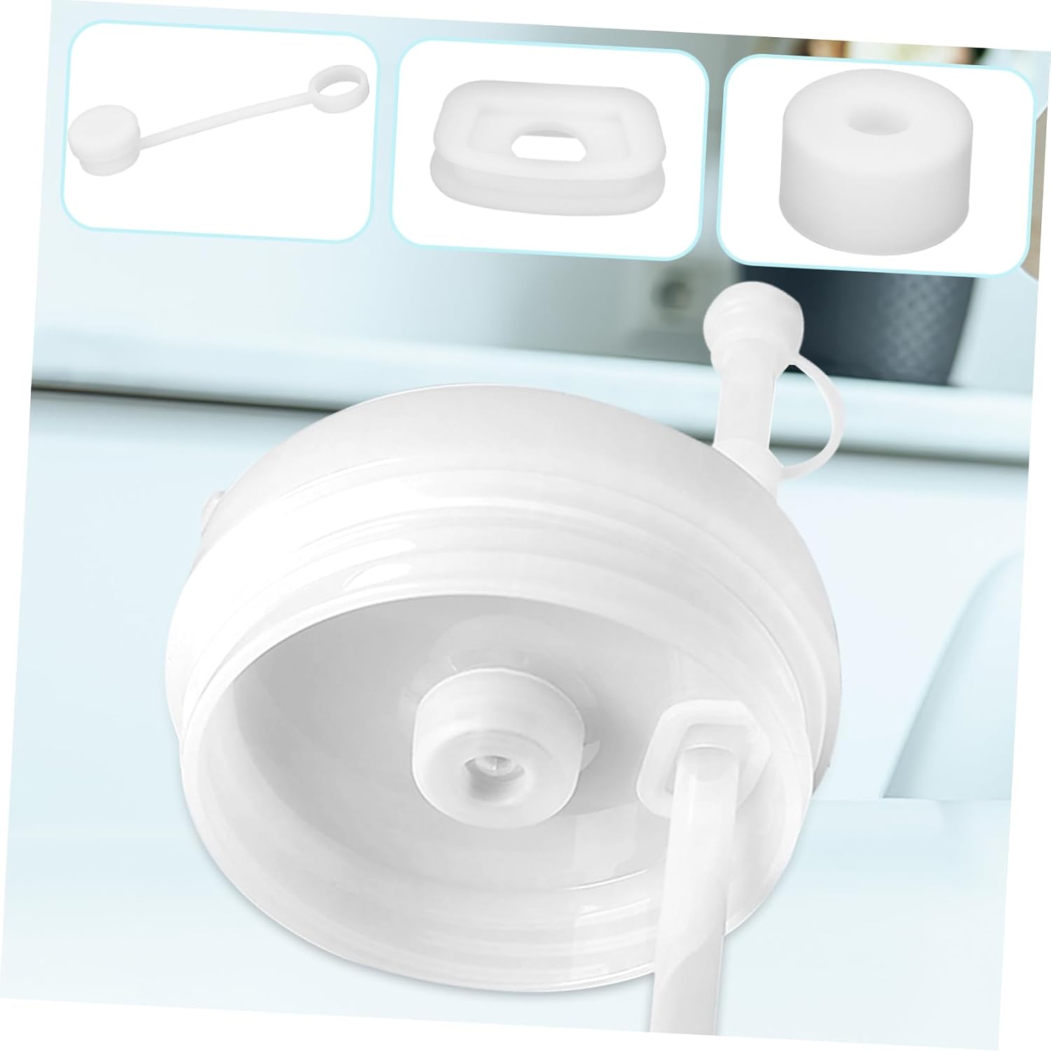 12 Pcs Silicone Straw Topper Covers for Travel and Home