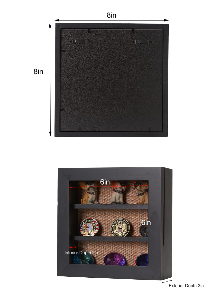 Amazon.co.jp: 8 x 8 棚付きシャドーボックス 正方形 シャドーボックス