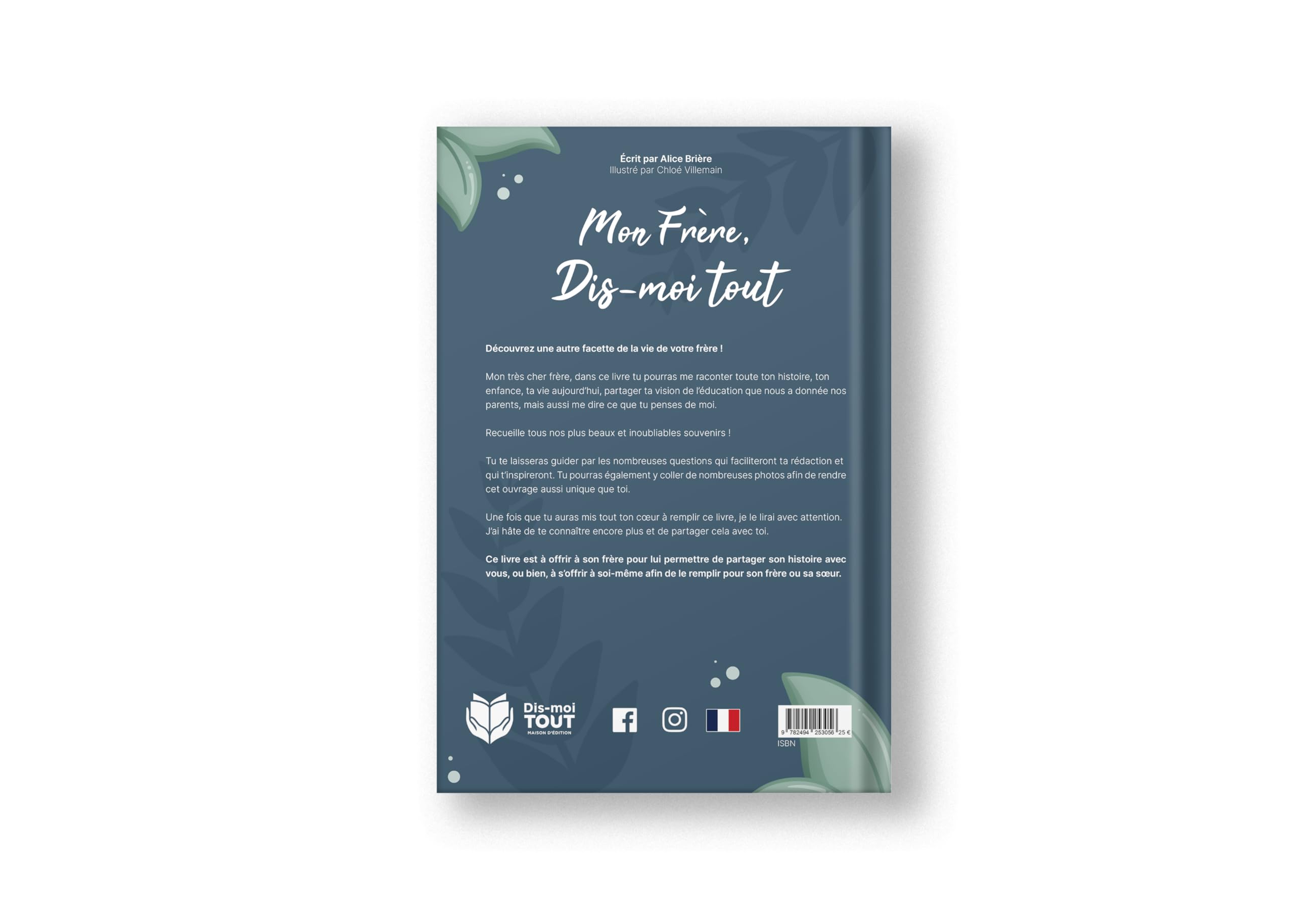 Livre "Mon frère, dis-moi tout" : +100 questions à remplir, idée cadeau originale pour anniversaire ou Noël