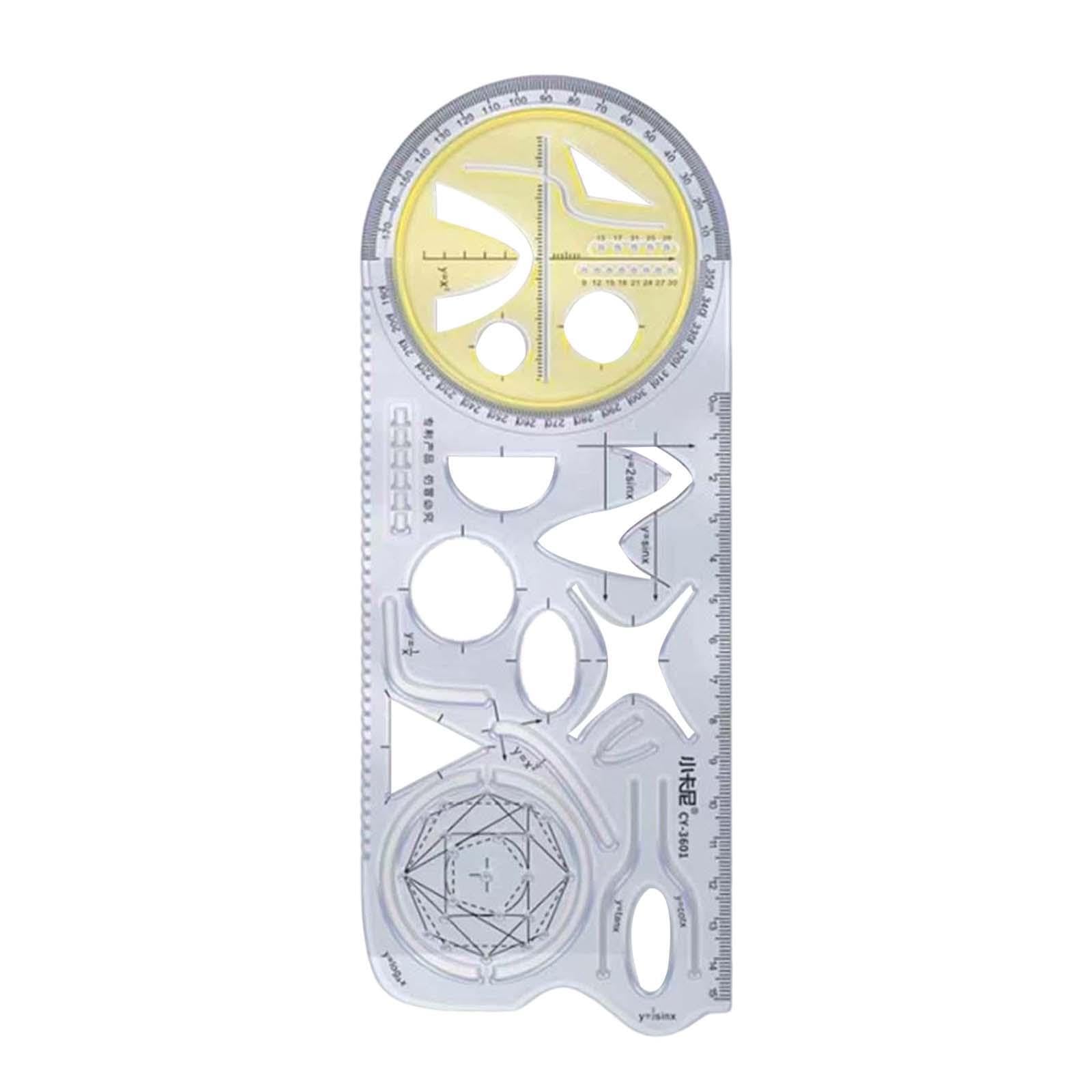 Zanthicia White For Creative Geometric Ruler Draft Rulers School Supplies Stationery Tool For Daily Measuring Needs Which Will Not Affect When Drawing On Paper, Style A