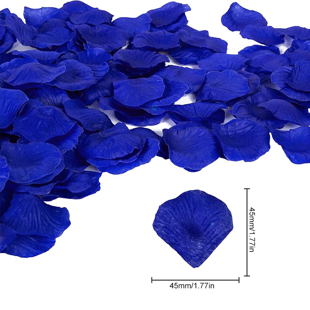 3000 Pezzi Petali Di Rosa Artificiali In Seta Blu - Per Matrimoni, San Valentino, Decorazioni - Foto 9