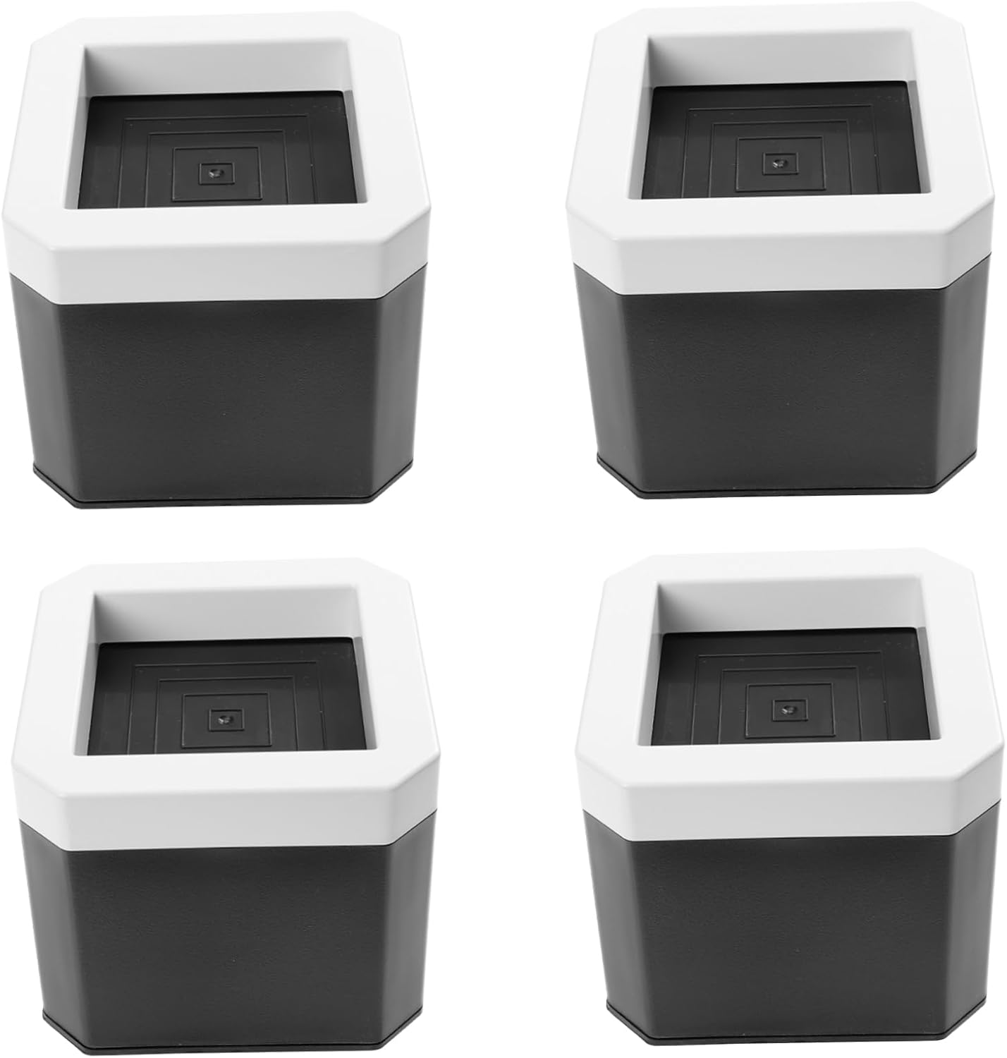 4pcs Heavy Duty Bed Risers for Sofa and Furniture Non- Pads for Increased Height and Floor Design for Beds Tables and Chairs