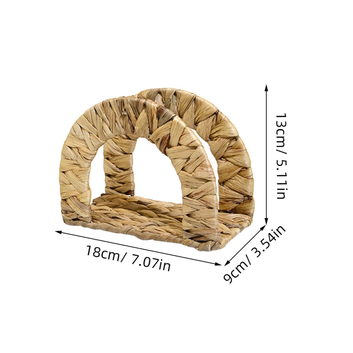 SUPVOX Servilletero Tejido de Junco Acuático Artesanal, Soporte Independiente para Servilletas de Mesa, Organizador Decorativo para Cocina y Comedor, Estable y Funcional para Restaurante