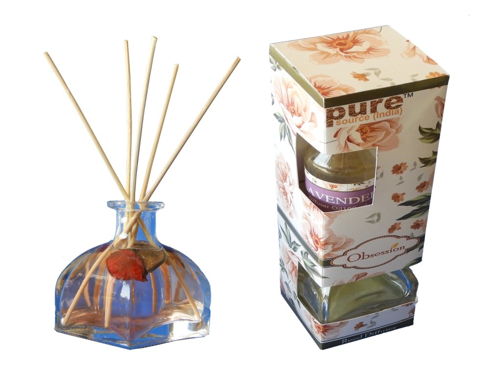 Pure Source India Glass Reed Diffuser (Clear)