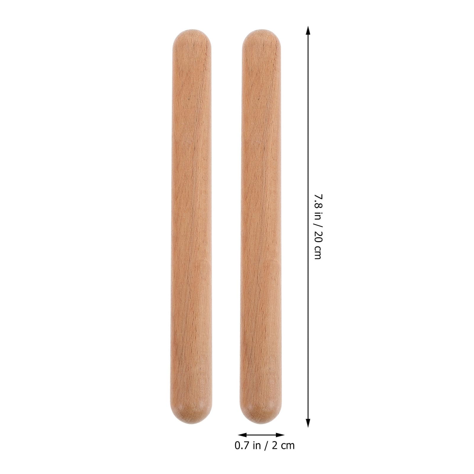 ifundom 3Pairs Solid Hardwood Claves Rhythm Sticks for Beginners Natural Percussion Instrument for Developing Rhythm Skills Present for Music Education