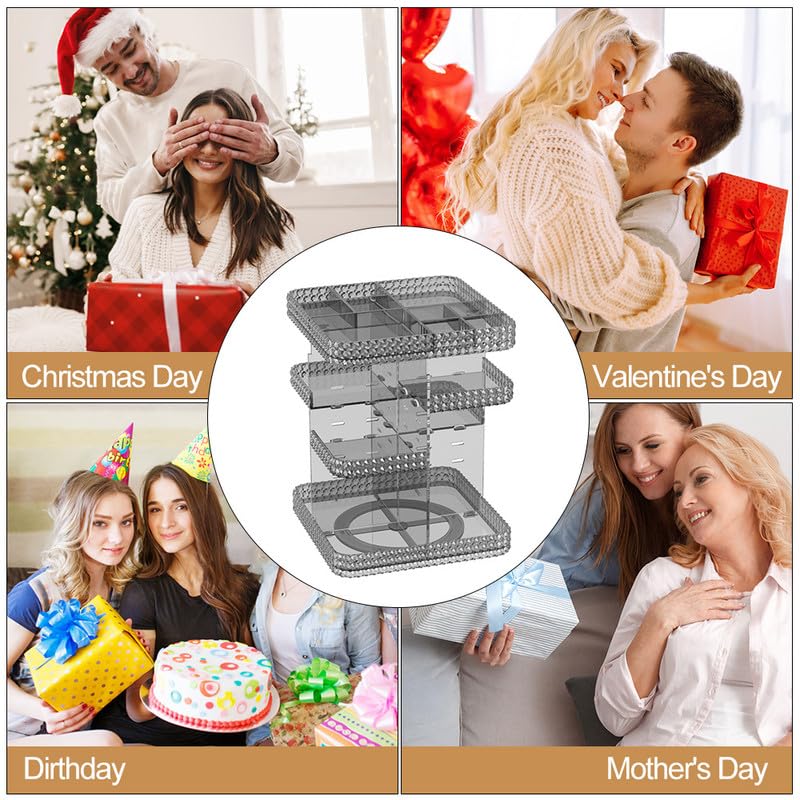 Miniatura 4 de Organizador de maquillaje, organizador de cosméticos giratorio de 360, soporte giratorio de carrusel de maquillaje ajustable para bricolaje,