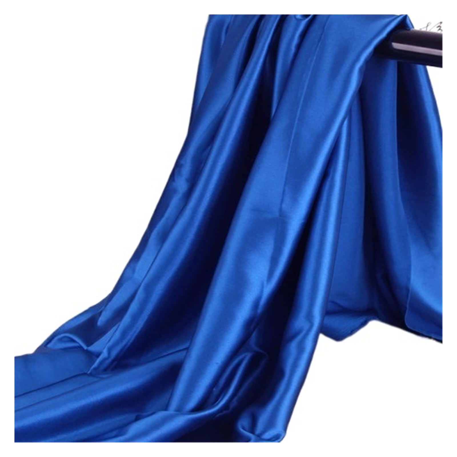 Tissu satin soyeux micro-extensible pour couture robe de soirée bleu marine