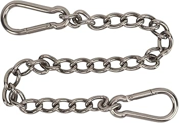 Catena Di Estensione Per Sedia Sospesa E Amaca, In Acciaio Inox 304, Lunghezza 66 Cm Con Moschettoni, Portata 250 Kg - 2