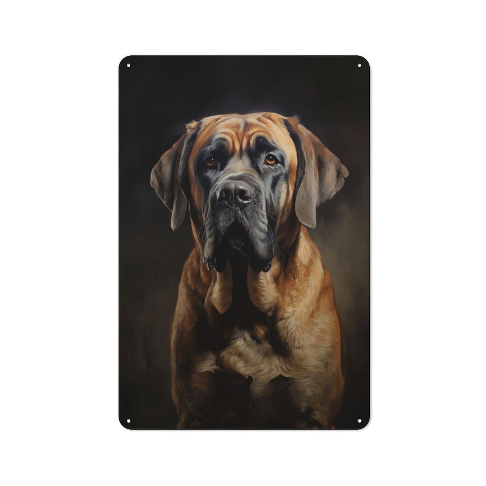 Junmoney English Mastiff For Lounge Or Reading Corner, Retro Metal Plaque 30X20cm, For Vintage Wall Decor Fans, For Metal Sign Collectors