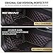 IMEISH Custom All-Weather Universal Car Floor Mats Fits 99% Vehicles, All-Weather Custom Embroidery Floor Liners, Multiple Colors Waterproof Automotive Protection Mats (Yellow+Black Stripe)