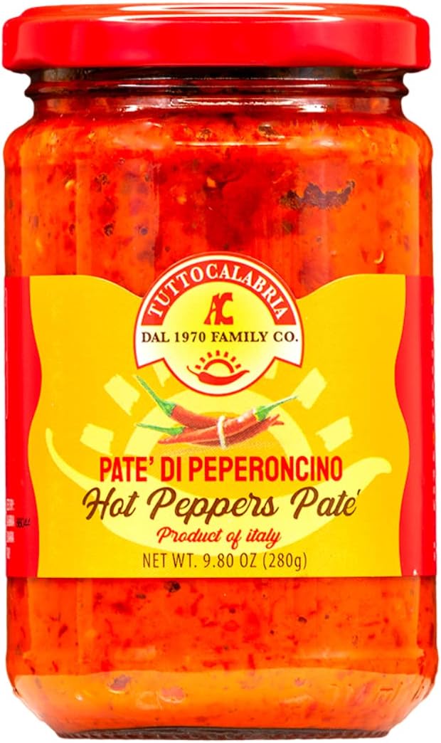 Sanniti Crushed Calabrian Chili Peppers - 10 Oz Italian Hot Pepper Spread