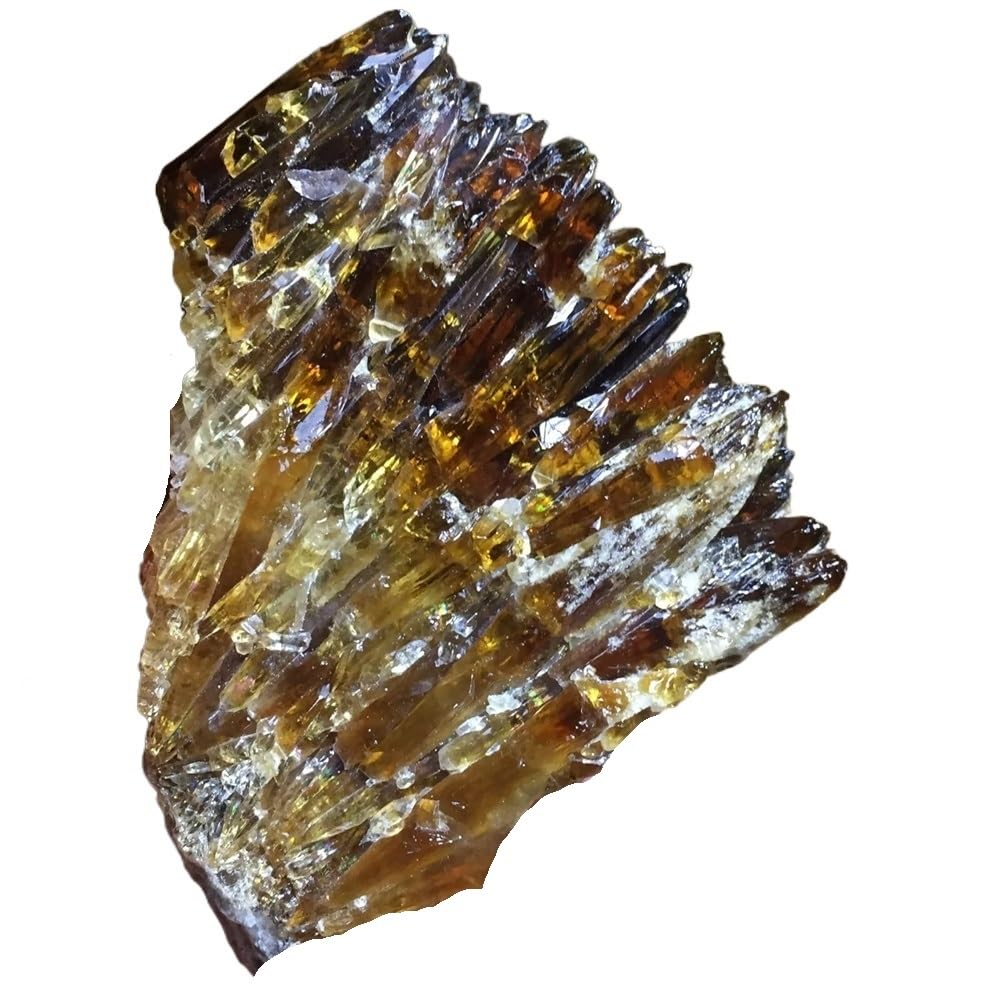 AARTERZZA 1pc 310-450g Amber Calcite Crystal Clusters Rough Stones Gems