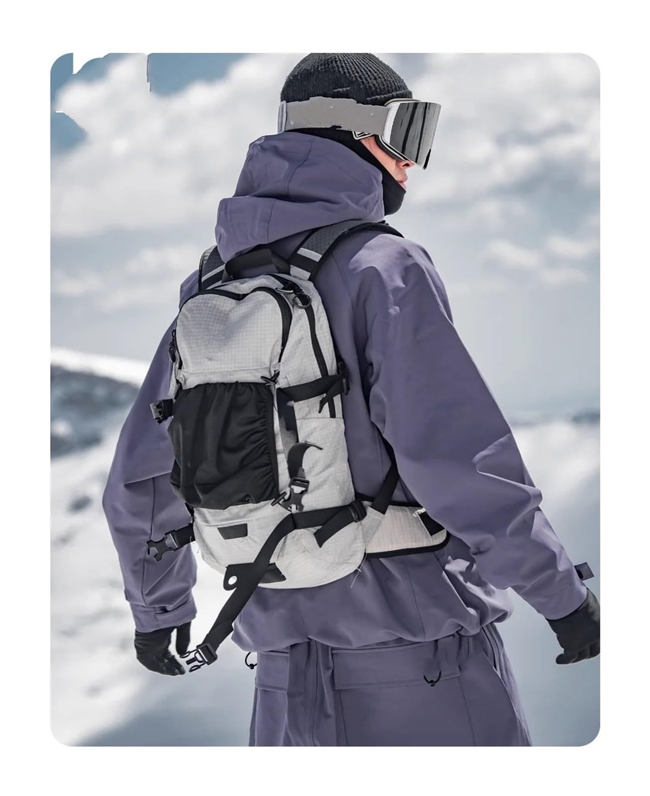 Zaino da sci alpinismo per uomo e donna, leggero, per snowboard, sci di fondo, escursionismo e alpinismo