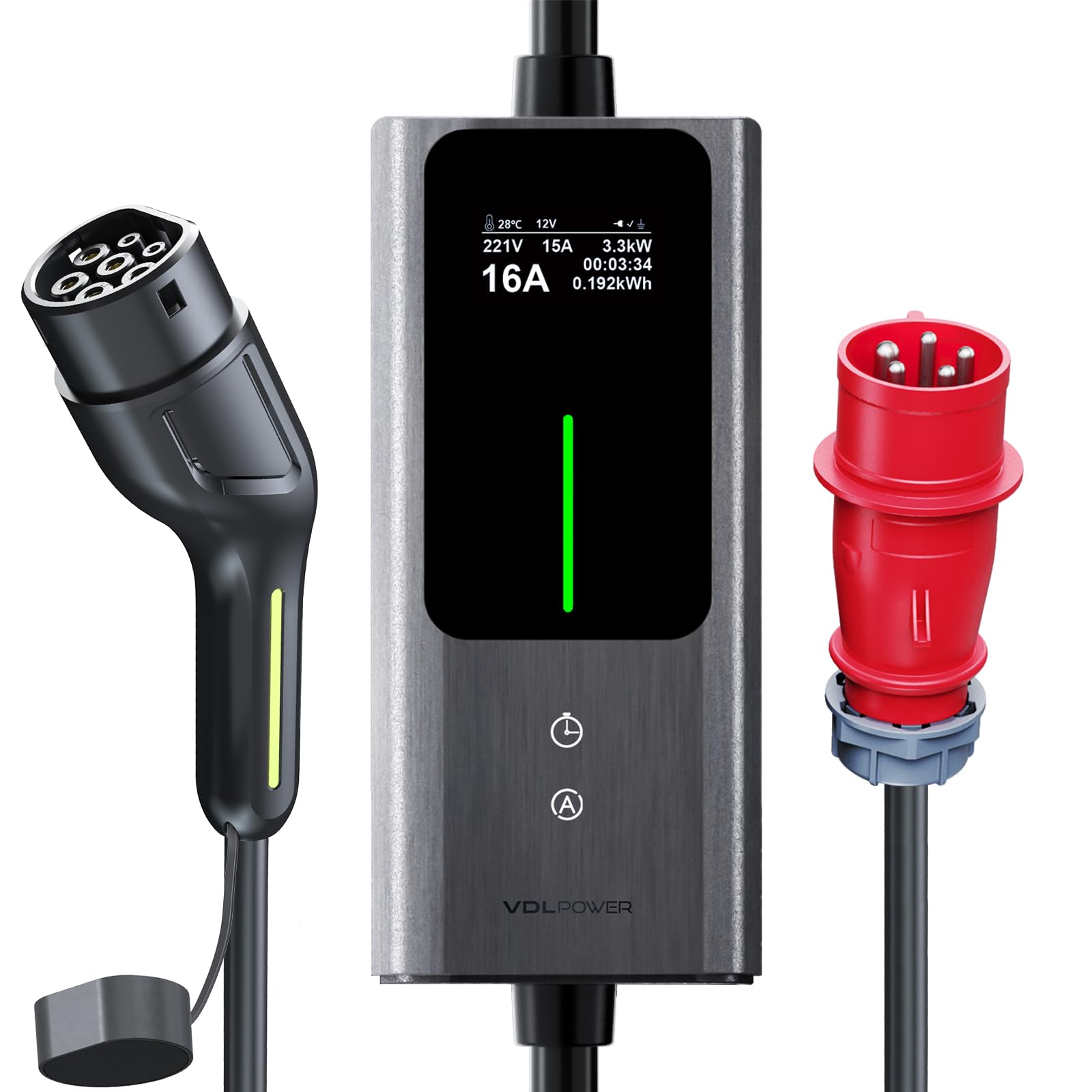 Colonnina Ricarica Auto Elettrica 11kW | 6-16A | 5m