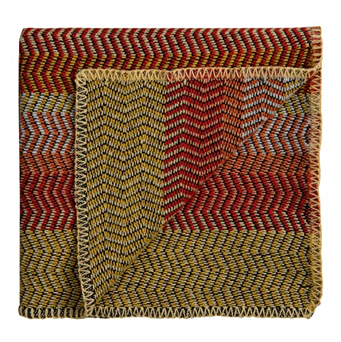 RØROS TWEED - Fri Mini - Halbe Wolldecke aus norwegischer Lammwolle - Design von Anderssen & Voll - Deckenmaße: 150 x 100 cm (3454-m - Summer red, 100 x 150 cm)